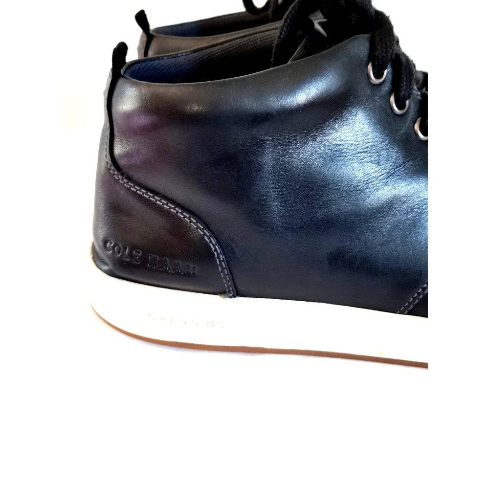 EUC Cole Haan Grand.360 Chukka Boots Black White Sole Men 10.5M Preppy Biker